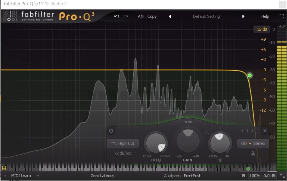 فیلتر پایین گذر در فب فیلتر